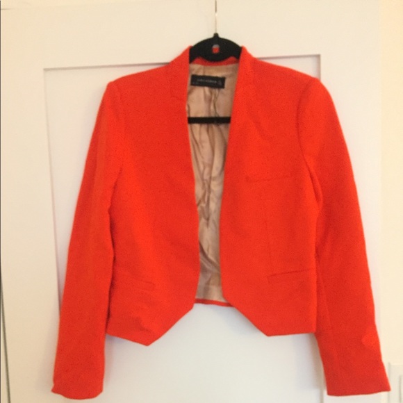 orange jacket zara